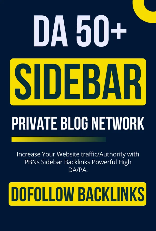 Powerful Sidebar DA50 Plus PBNs SEO Backlinks Backlinks Saeed Ahmed